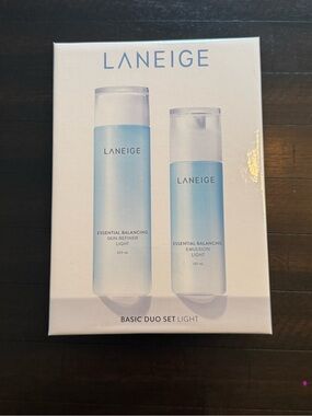 LANEIGE Essential Balancing Light Duo Set K-Beauty Toner Emulsion NIB